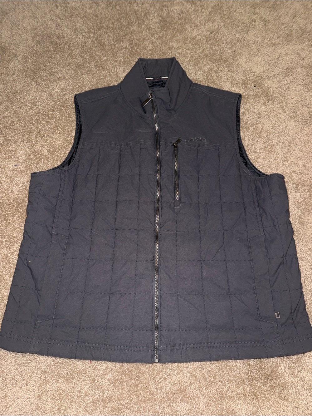Orvis Quilted Vest in Charcoal Gray - Size XL